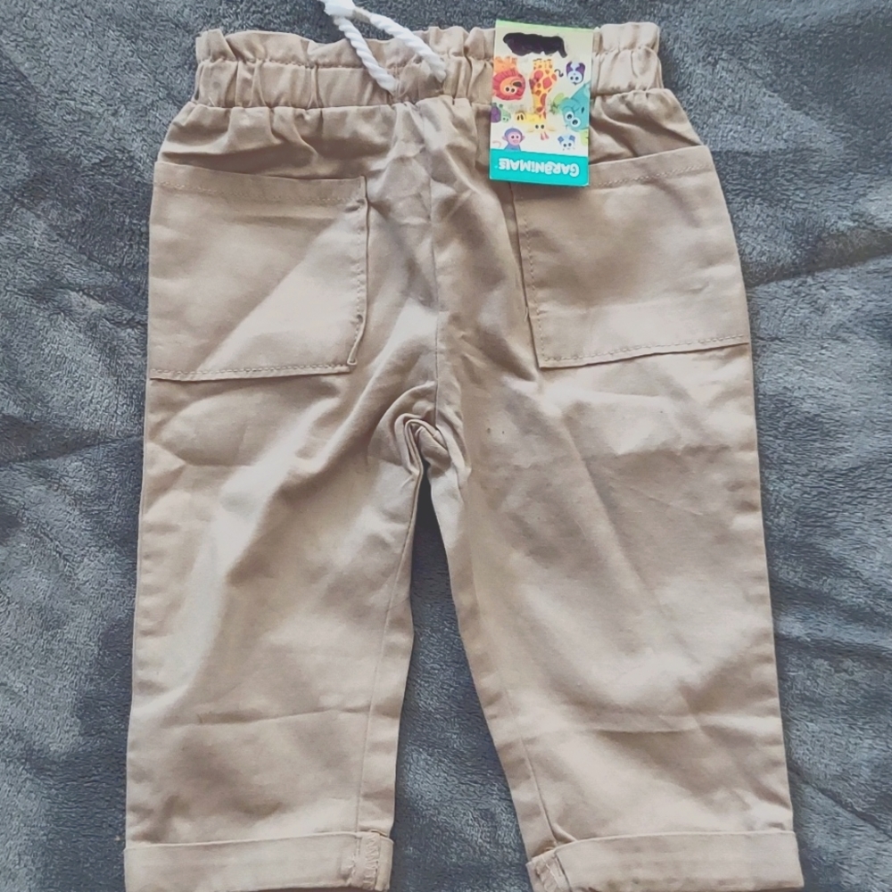 6-9M tan pants